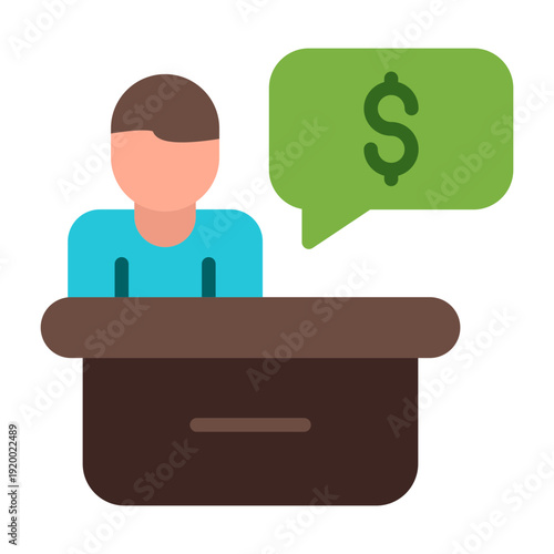 Fundraising Officer Vector Icon