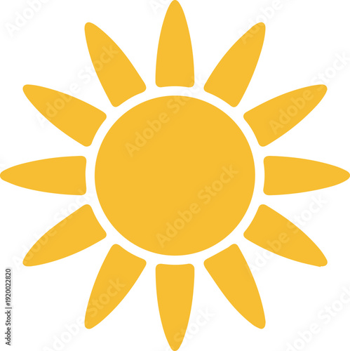 Sun with rays seasonal badge