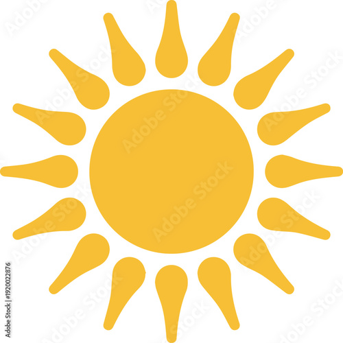 Sun with rays weather symbol