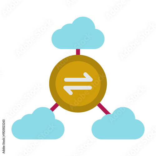 Multi-Cloud Vector Icon