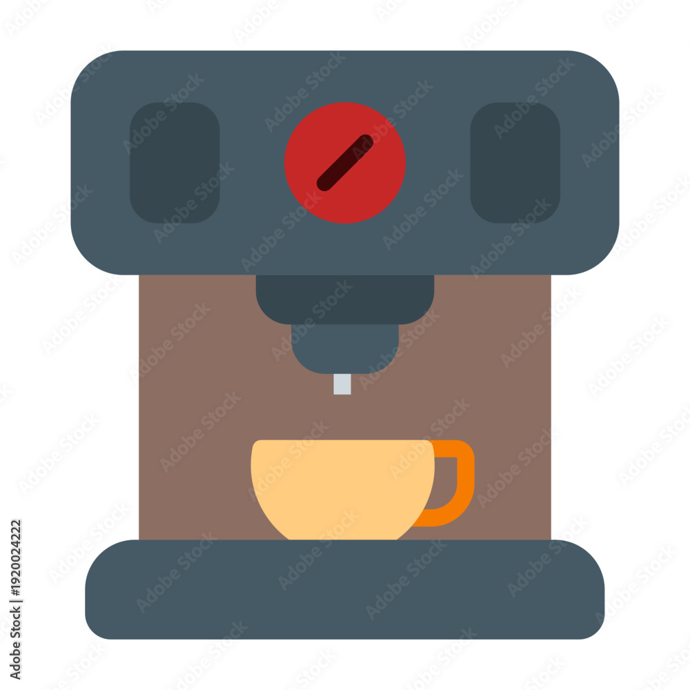 Fototapeta premium Coffee Maker with Wi-Fi Vector Icon