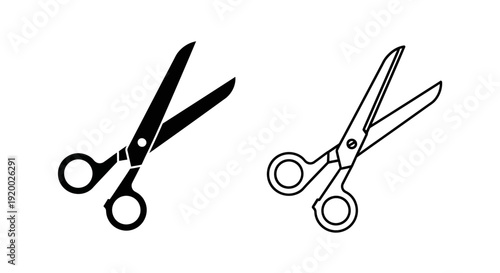 Pair of scissors, scissors, scissors icon, scissors drawing, scissors illustration, scissors design Vector