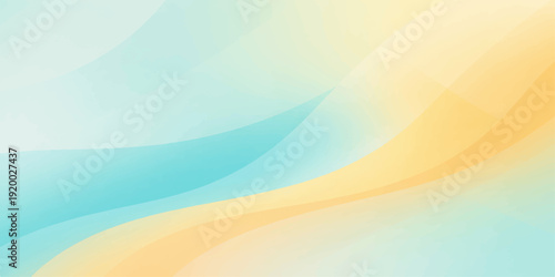 Abstract colorful background featuring vector waves of blue ocean water and summer sun light over a tropical beach landscape design