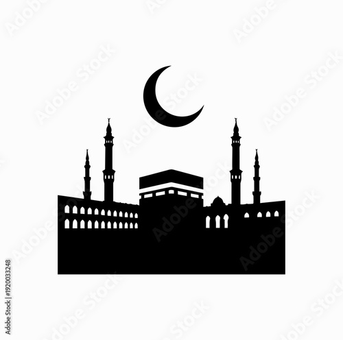 Minimal Ramadan Makkah Skyline