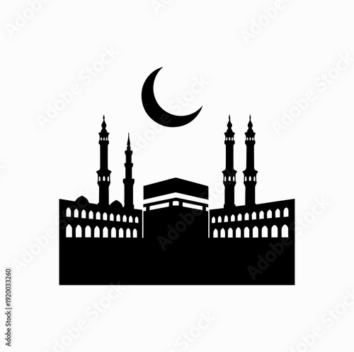 Minimal Ramadan Makkah Skyline
