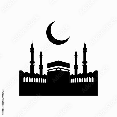 Minimal Ramadan Makkah Skyline