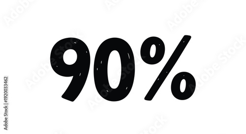 Bold ninety percent graphic design with a striking black silhouette