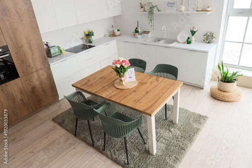 Modern bright white kitchen...