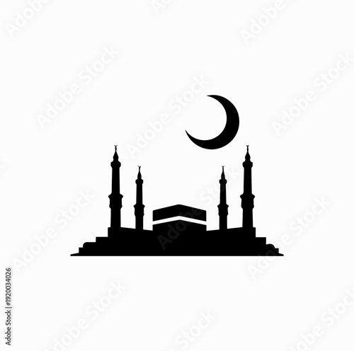 Minimal Ramadan Makkah Skyline