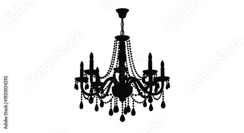 Elegant black chandelier design a striking visual silhouette