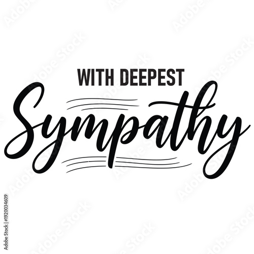 Sympathy expression in elegant typography