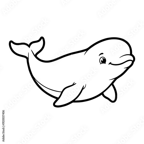 Cute cartoon dolphin illustration