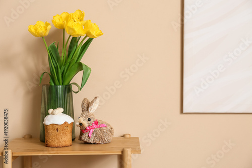 Tulip flowers in vase with ...