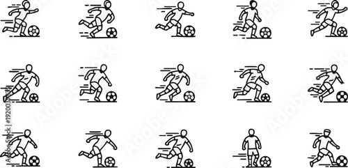 Baseball Equipment Line Icon Sheet