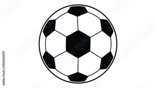 Black and white soccer ball with classic pentagon and hexagon pattern. isolated on white background, Vector