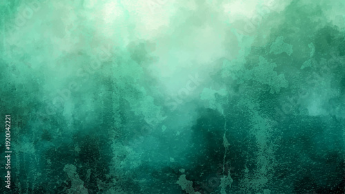 Vector Abstract ethereal watercolor texture background, invoking serene tranquility and artistic expression. Textured painted backdrop, capturing atmospheric depth, with soft gradients of ocean color.