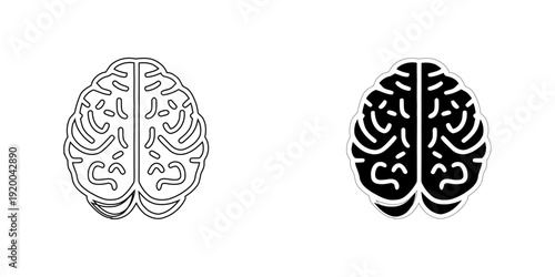 Brain Line Icons – Human Mind, Intelligence, Neuroscience Outline Vector