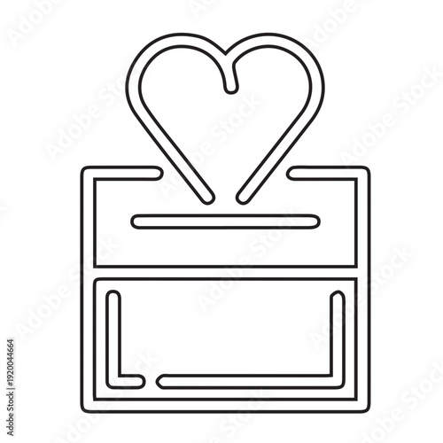 Heart Donation Box Icon