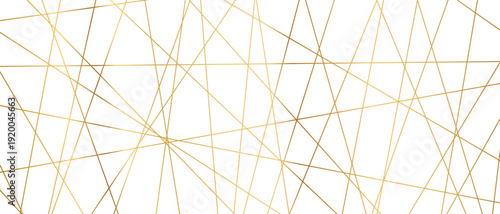 Modern abstract pattern with straight golden lines creating seamless geometric background texture vector illustration. Clean linear design with chaotic outline elements for contemporary projects.