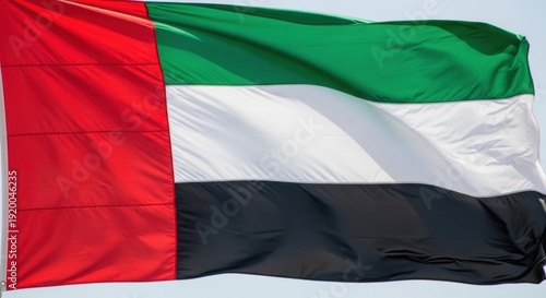 UAE Flag Waving in Sunlight