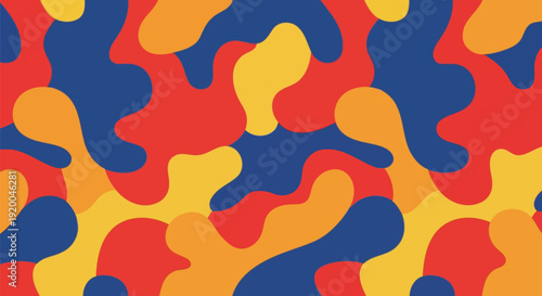 Abstract Camouflage Colorful Military Tactical Pattern