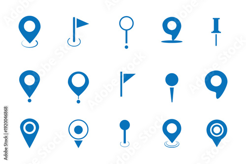 location icon, map pin icons in outline, black, and red styles. for maps, GPS, navigation apps, location markers, address indications, and geolocation interfaces
