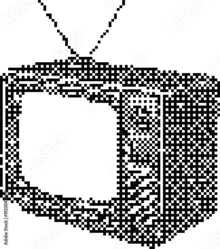 Vintage television set with antenna