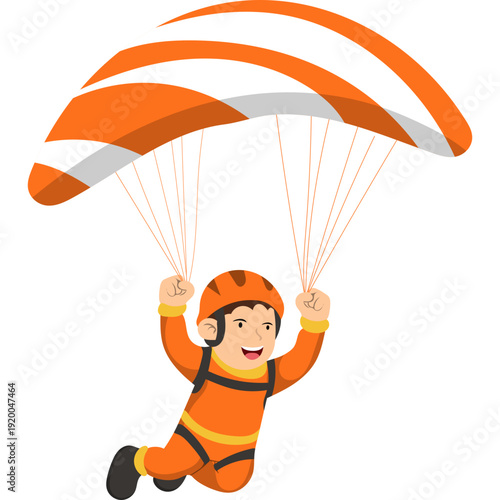 Person Sky Paragliding Illustration 