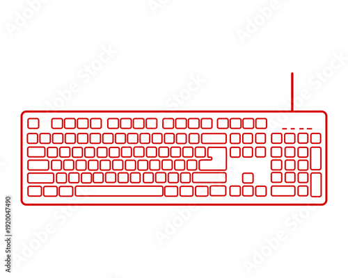 red computer keyboard