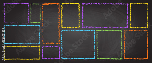 Colorful kindergarten frame with playful crayon borders and hand-drawn doodle set. Perfect template for children s art projects, school posters, and cute educational designs.