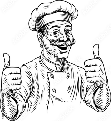 Vintage woodcut style illus...