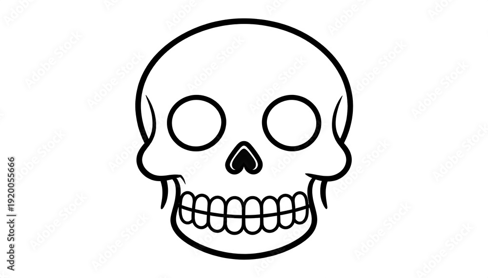 Obraz premium A simple line drawing of a human skull (1)