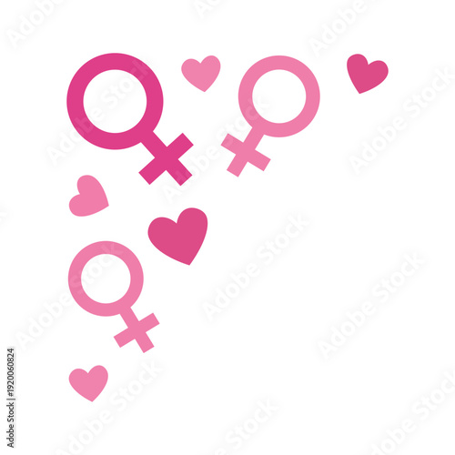 Pink Female Gender Symbol Decoration