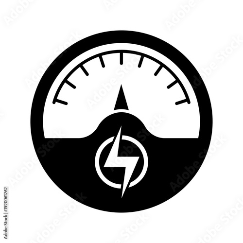 Minimal Electric Power Meter Icon