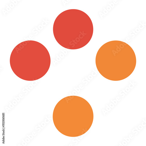 Four Colored Dots Abstract Logo