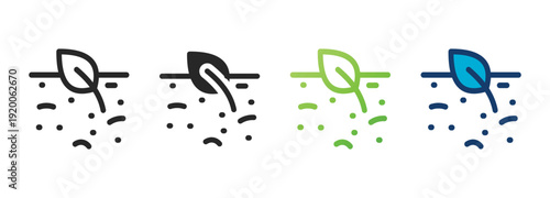 biodegradable icon collection with multiple styles