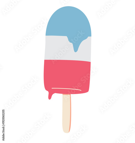 Illustration Set Things Related Beach Ice Cream