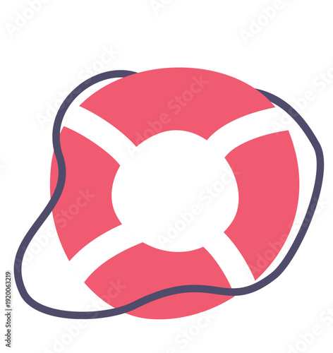 Illustration Set Things Related Beach Lifebuoy