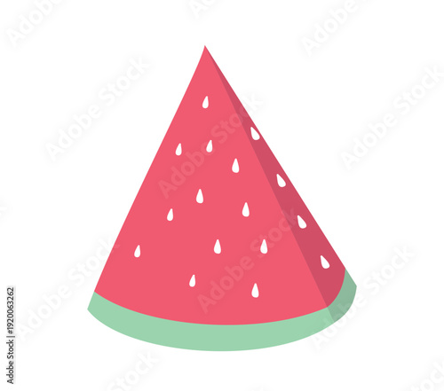 Illustration Set Things Related Beach Watermelon