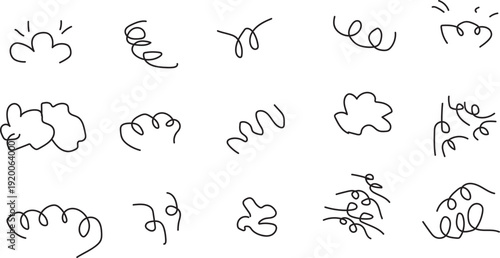 Curvy doddle design for background,Backdrop fillers,Hand drawn design element for hip,comic aesthetics,Pen human scribble lines.