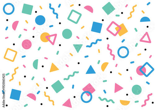 カラフルでポップな幾何学デザイン