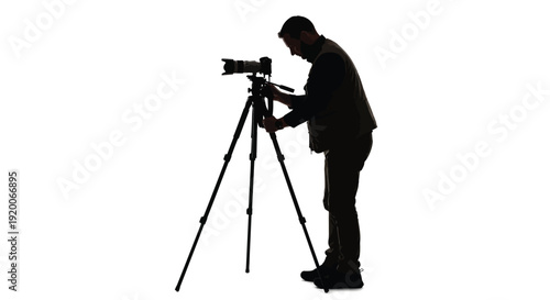 Photographer Tripod Camera Silhouette