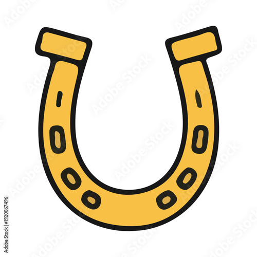 Golden Horseshoe Good Luck Charm