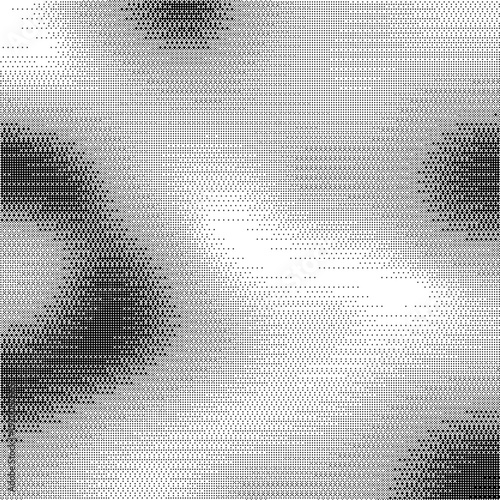 Abstract halftone dotted background, retro bitmap texture with monochrome grain effect