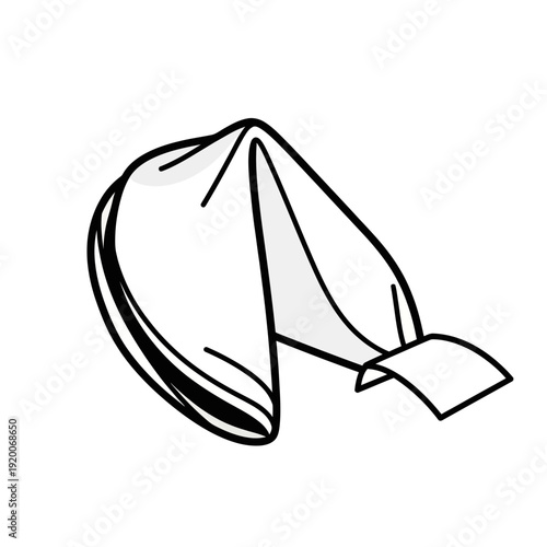 Hand Drawn Fortune Cookie Illustration