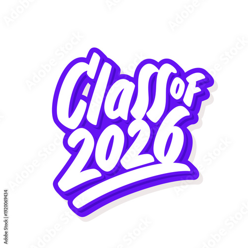 Class of 2026 Graduation Hand Lettering Sticker