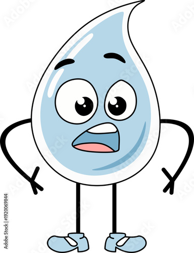 Water Drop Character Illustration
