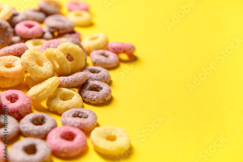 Colorful sweet cereal rings...