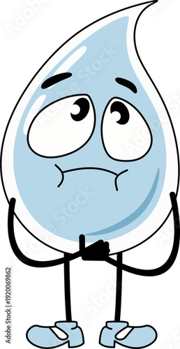 Water Drop Character Illustration