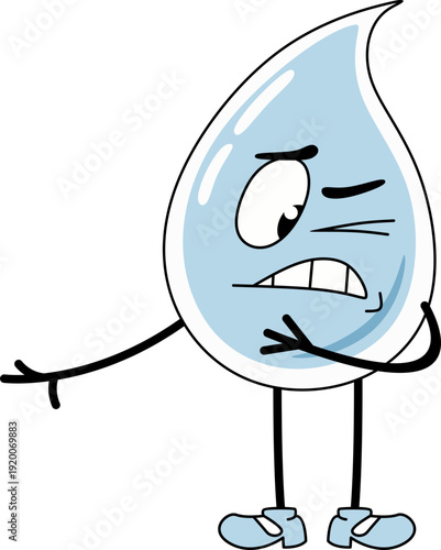 Water Drop Character Illustration